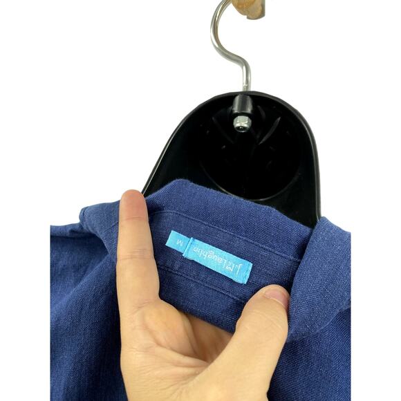 J. Mclaughlin M blue linen henley shift dress - Picture 4 of 4